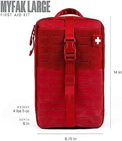 Large Pro Emergency Medical Kit for Travel Red