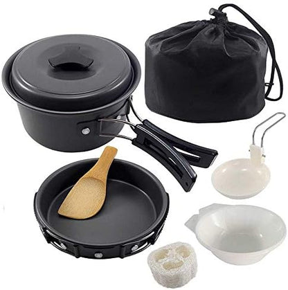 Compact Two-Person Campfire Cooking Gear Set