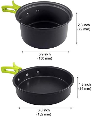 Compact Two-Person Campfire Cooking Gear Set