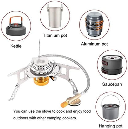 Windproof Folding Backpacking Stove for Outdoor Use